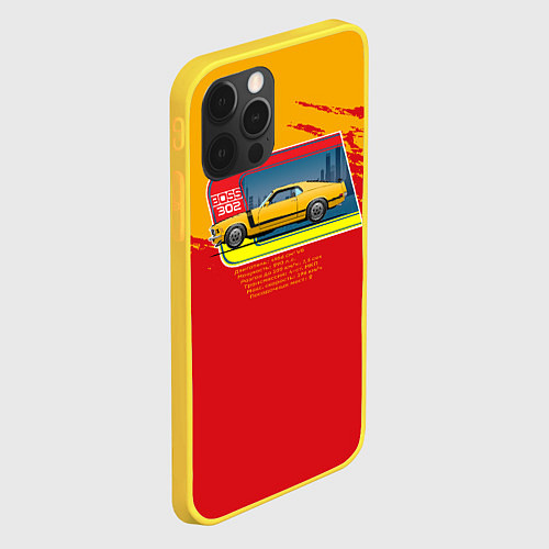 Чехол iPhone 12 Pro Super Muscle Car / 3D-Желтый – фото 2