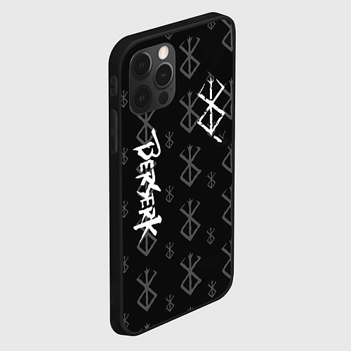 Чехол iPhone 12 Pro Berserk bleck mask манга / 3D-Черный – фото 2