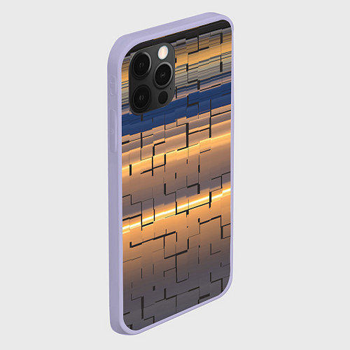 Чехол iPhone 12 Pro Мозаика цветная colored mosaic / 3D-Светло-сиреневый – фото 2