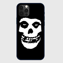 Чехол для iPhone 12 Pro Misfits череп, цвет: 3D-черный