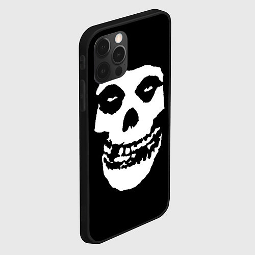 Чехол iPhone 12 Pro Misfits череп / 3D-Черный – фото 2