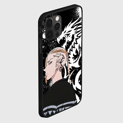 Чехол iPhone 12 Pro ДРАКЕН И БЕЛЫЙ ДРАКОН - ТОСВА / 3D-Черный – фото 2