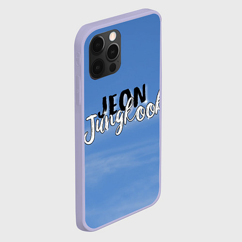 Чехол iPhone 12 Pro JEON JUNGKOOK BTS / 3D-Светло-сиреневый – фото 2