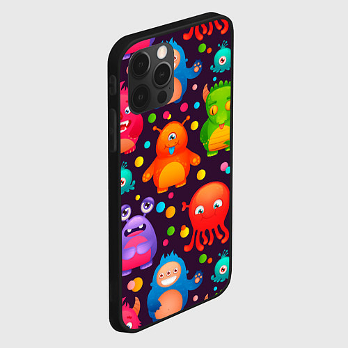 Чехол iPhone 12 Pro CHARMING MONSTERS / 3D-Черный – фото 2