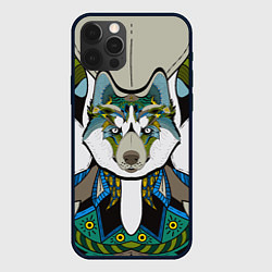 Чехол для iPhone 12 Pro Волк и этномир, цвет: 3D-черный