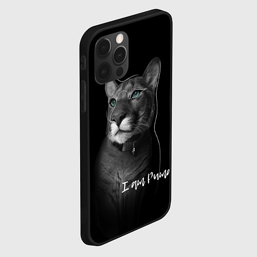 Чехол iPhone 12 Pro I am puma / 3D-Черный – фото 2