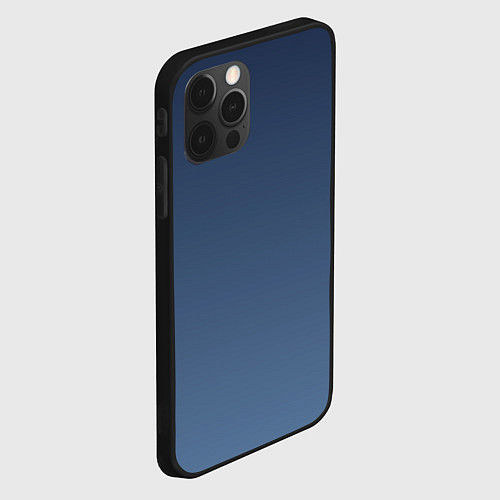 Чехол iPhone 12 Pro Gradient Dark Blue / 3D-Черный – фото 2