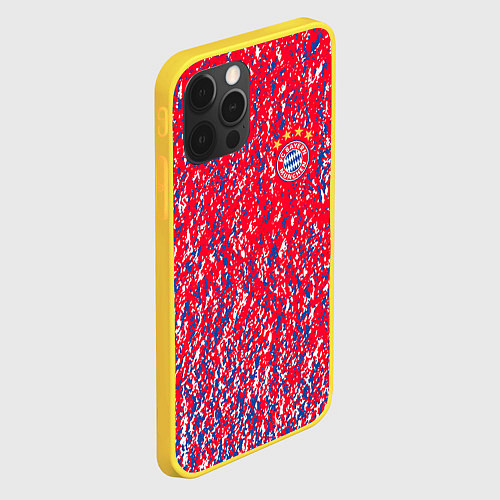 Чехол iPhone 12 Pro Bayern munchen брызги красок / 3D-Желтый – фото 2