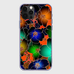 Чехол для iPhone 12 Pro Vanguard floral pattern Summer night Fashion trend, цвет: 3D-светло-сиреневый