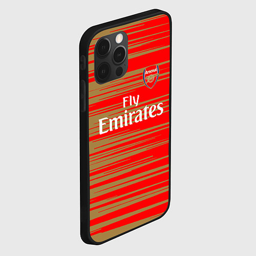 Чехол iPhone 12 Pro Arsenal fly emirates / 3D-Черный – фото 2