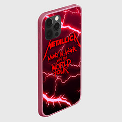 Чехол для iPhone 12 Pro Metallica Madly in Angel, цвет: 3D-малиновый — фото 2