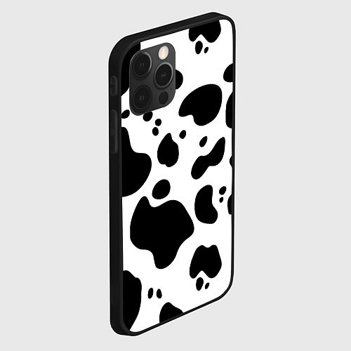 Чехол iPhone 12 Pro Пятна Далматина / 3D-Черный – фото 2
