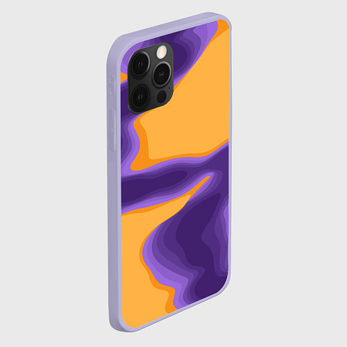 Чехол iPhone 12 Pro Фиолетовая река / 3D-Светло-сиреневый – фото 2