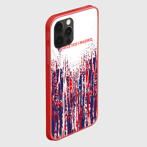 Чехол iPhone 12 Pro АТЛЕТИКО МАДРИД ATLETICO MADRID краска / 3D-Красный – фото 2