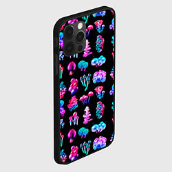 Чехол для iPhone 12 Pro NEON MUSHROOMS, цвет: 3D-черный — фото 2