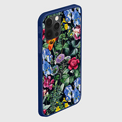 Чехол для iPhone 12 Pro Цветы Старый Сад, цвет: 3D-тёмно-синий — фото 2