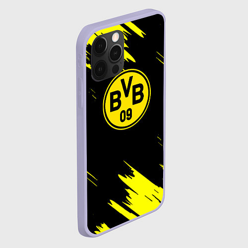 Чехол iPhone 12 Pro Borussia texture / 3D-Светло-сиреневый – фото 2