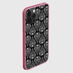 Чехол для iPhone 12 Pro Черно белый арт деко, цвет: 3D-малиновый — фото 2