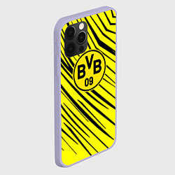 Чехол для iPhone 12 Pro Borussia боруссия абстрактный фон желтый, цвет: 3D-светло-сиреневый — фото 2