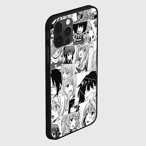 Чехол iPhone 12 Pro Log Horizon pattern / 3D-Черный – фото 2