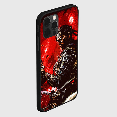 Чехол iPhone 12 Pro Джин Сакай Самурай / 3D-Черный – фото 2