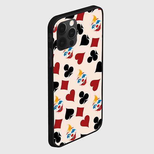 Чехол iPhone 12 Pro Джокер карты масть cards joker clown / 3D-Черный – фото 2