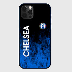 Чехол для iPhone 12 Pro Chelsea пламя, цвет: 3D-черный