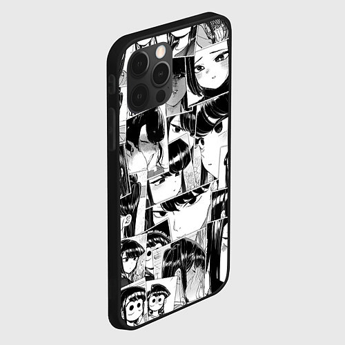 Чехол iPhone 12 Pro Komi san pattern / 3D-Черный – фото 2