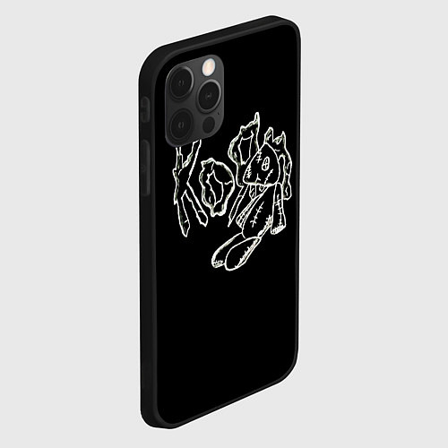 Чехол iPhone 12 Pro KoЯn Korn рисунок / 3D-Черный – фото 2