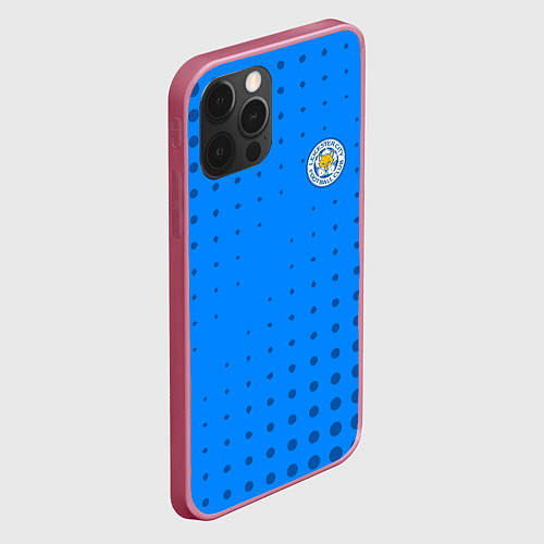 Чехол iPhone 12 Pro Leicester city Абстракция / 3D-Малиновый – фото 2