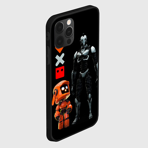 Чехол iPhone 12 Pro Любовь Смерть и Роботы Love Death and Robots / 3D-Черный – фото 2