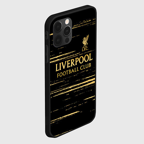 Чехол iPhone 12 Pro Liverpool в золотом цвете / 3D-Черный – фото 2