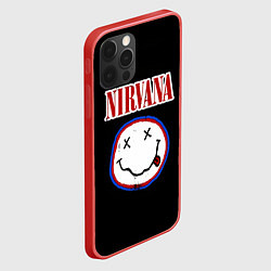 Чехол для iPhone 12 Pro Nirvana гранж, цвет: 3D-красный — фото 2