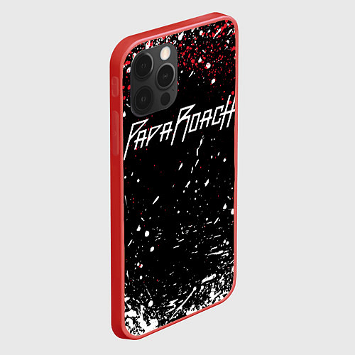 Чехол iPhone 12 Pro Papa roach Брызги / 3D-Красный – фото 2