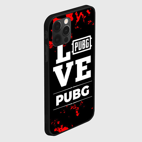 Чехол iPhone 12 Pro PUBG Love Классика / 3D-Черный – фото 2