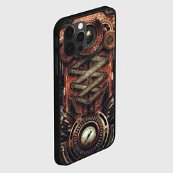 Чехол для iPhone 12 Pro Mechanical device in Steampunk Retro style, цвет: 3D-черный — фото 2