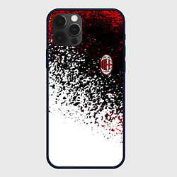 Чехол для iPhone 12 Pro Ac milan краска, цвет: 3D-черный