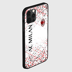 Чехол для iPhone 12 Pro Ac milan logo, цвет: 3D-черный — фото 2