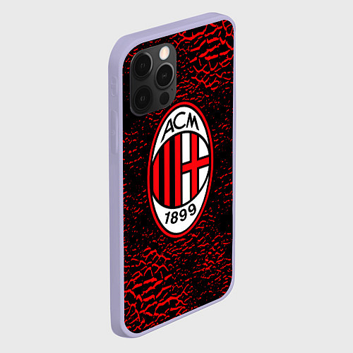 Чехол iPhone 12 Pro Ac milan фк милан logo / 3D-Светло-сиреневый – фото 2