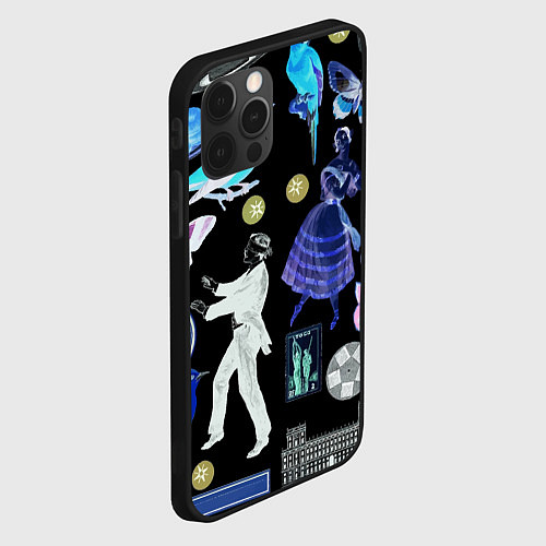 Чехол iPhone 12 Pro Underground pattern Fashion 2077 / 3D-Черный – фото 2