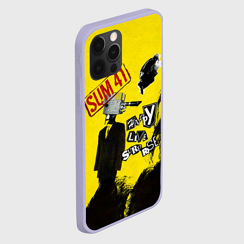 Чехол iPhone 12 Pro Go Chuck YourselfHappy Live Surprise - Sum 41 / 3D-Светло-сиреневый – фото 2