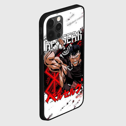 Чехол iPhone 12 Pro Генерал Гатс - BERSERK - БЕРСЕРК / 3D-Черный – фото 2