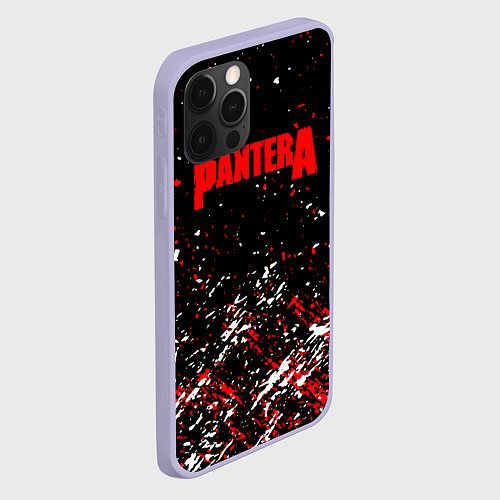 Чехол iPhone 12 Pro Pantera пантера брызги красок / 3D-Светло-сиреневый – фото 2