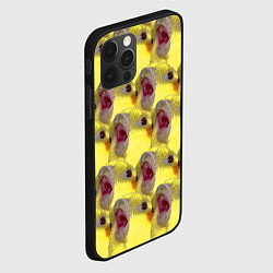 Чехол для iPhone 12 Pro Попугай Корелла Орёт Мем, цвет: 3D-черный — фото 2