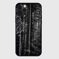 Чехол для iPhone 12 Pro Темный жуткий лес, цвет: 3D-черный
