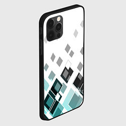 Чехол для iPhone 12 Pro Geometric pattern Геометрический узор ромбы, цвет: 3D-черный — фото 2