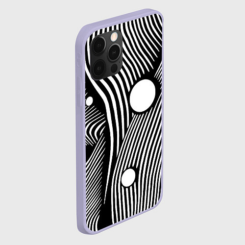 Чехол iPhone 12 Pro Geometric vanguard composition Fashion trend / 3D-Светло-сиреневый – фото 2