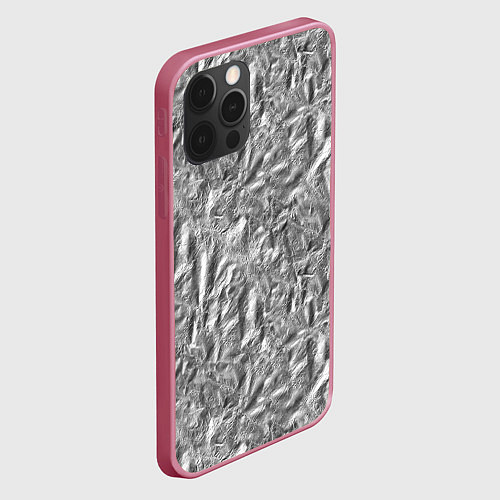 Чехол iPhone 12 Pro Алюминиевая фрольга / 3D-Малиновый – фото 2