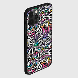 Чехол для iPhone 12 Pro Цветная оптическая иллюзия, цвет: 3D-черный — фото 2