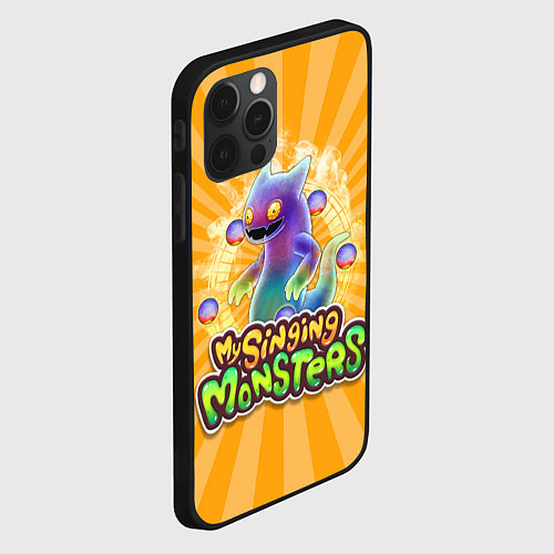 Чехол iPhone 12 Pro My Singing Monsters Вужас / 3D-Черный – фото 2